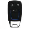 Husa Cheie Auto pentru Audi - 3 Butoane - Keyless Go, Silicon, Negru, 43623.17