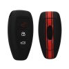 Husa Cheie Auto pentru Ford - 3 Butoane - Keyless Go, Silicon, Negru, 44708.03