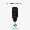 Husa Cheie Auto pentru Ford - 3 Butoane - Keyless Go, Silicon, Alb, 44708.04