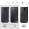 Husa pentru Samsung Galaxy J3 (2017), Piele ecologica, Negru, 42482.08