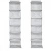 Set 2 Organizator imbracaminte suspendat, 6 rafturi, 30 x 30 x 126 cm, 46267.22