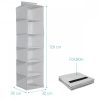 Set 2 Organizator imbracaminte suspendat, 6 rafturi, 30 x 30 x 126 cm, 46267.22