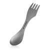 Spork 3-in-1 din titan pentru camping Navaris, Furculita, Lingura, Cutit, 46937.01