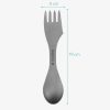 Spork 3-in-1 din titan pentru camping Navaris, Furculita, Lingura, Cutit, 46937.01