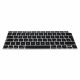 Husa pentru tastatura Apple MacBook Air 13" Retina (from end of 2018), Kwmobile, Negru, Silicon, 47031.01