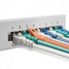 Patch Panel Cat6 cu 12 porturi RJ45 si montare pe perete, Kwmobile, Gri, Metal, 47695.03