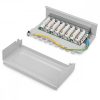 Patch Panel Cat6 cu 12 porturi RJ45 si montare pe perete, Kwmobile, Gri, Metal, 47695.03