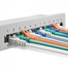 Patch Panel Cat6 cu 12 porturi RJ45 si montare pe perete, Kwmobile, Gri, Metal, 47695.02