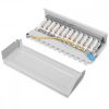 Patch Panel Cat6 cu 12 porturi RJ45 si montare pe perete, Kwmobile, Gri, Metal, 47695.02