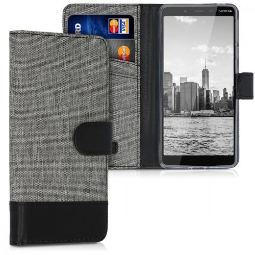 Husa pentru Nokia 1 Plus, Textil, Gri, 48021.01