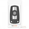 Carcasa Cheie pentru BMW - 3 Butoane - Keyless Go, kwmobile, Plastic, Negru, 48235.01