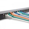 Patch Panel Cat6 cu 24 porturi RJ45 si montare in rack, Kwmobile, Negru, Metal, 48307.01.01