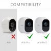 Set 2 Huse pentru camera de supraveghere Arlo Pro/Pro 2 Smart, Kwmobile, Alb, Silicon, 45852.02