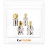 Set 4 Adaptori coaxiali pentru antena radio, Kwmobile, Argintiu/Auriu, Metal, 48523.06