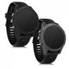 Set 2 Huse pentru Garmin Forerunner 935/Forerunner 945, Kwmobile, Negru/Gri, Plastic, 48987.01