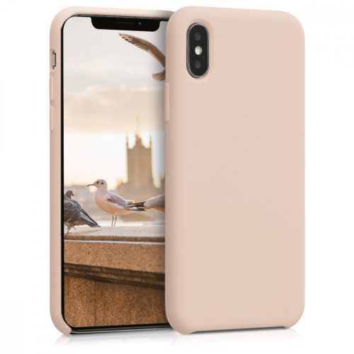 Husa pentru Apple iPhone X / iPhone XS, Silicon, Bej, 42495.154