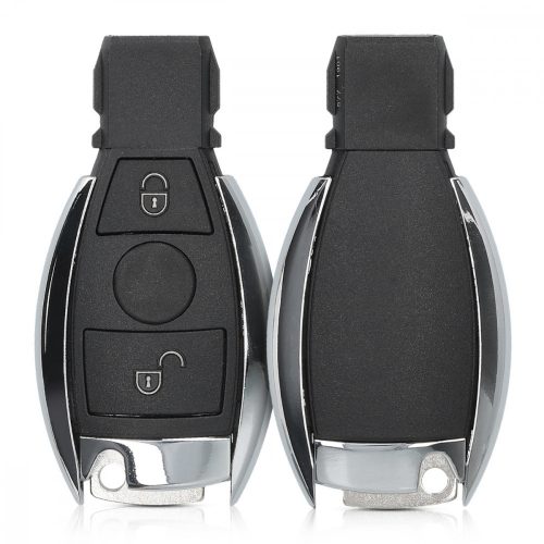 Carcasa Cheie pentru Mercedes Benz - 2 Butoane - Keyless Go, Plastic, Silver, 49605.01