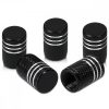 Set 5 Capace pentru valva , Kwmobile, Negru, Metal, 41665.91