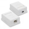 Set 5 Prize de RJ45 retea pentru cablu Ethernet CAT6A, Kwmobile, Alb, Metal, 50059.01.01