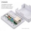 Set 5 Prize de RJ45 retea pentru cablu Ethernet CAT6A, Kwmobile, Alb, Metal, 50059.01.01