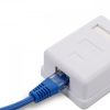 Set 5 Prize de RJ45 retea pentru cablu Ethernet CAT6A, Kwmobile, Alb, Metal, 50059.01.01