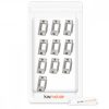 Set 10 Suporti de montare pentru mufe, Kwmobile, Argintiu, Metal, 50057.10