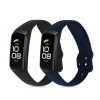 Set 2 Curele pentru Samsung Galaxy Fit (SM-R370), kwmobile, Silicon, Albastru / Negru, 50233.01