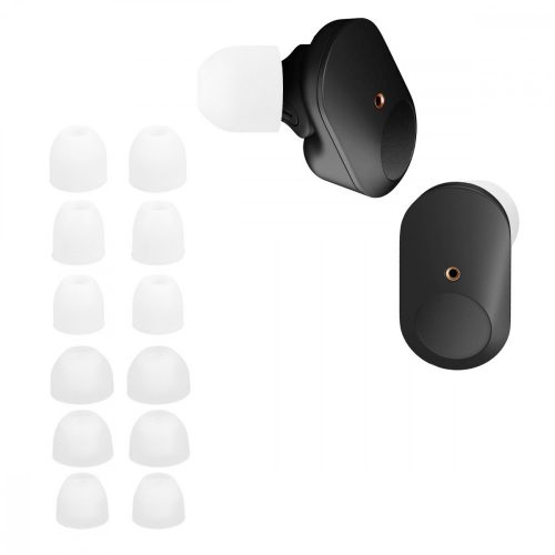 Set 14 Varfuri de schimb pentru casti Sony WF-1000XM3/WF-1000XM4, Kwmobile, Alb, Silicon, 50710.02