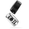 Husa Cheie Auto pentru BMW - 3 Butoane - Keyless Go, Silicon, Silver, 50978.94