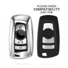 Husa Cheie Auto pentru BMW - 3 Butoane - Keyless Go, Silicon, Silver, 50978.94