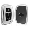 Husa Cheie Auto pentru Hyundai / Kia - 3 Butoane - Keyless Go, Silicon, Silver, 51052.94