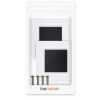 Set 2 Prize europene blank/goale, Kwmobile, Negru, Plastic, 51095.01.02