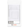 Set 2 Prize europene blank/goale, Kwmobile, Alb, Plastic, 51095.02.02