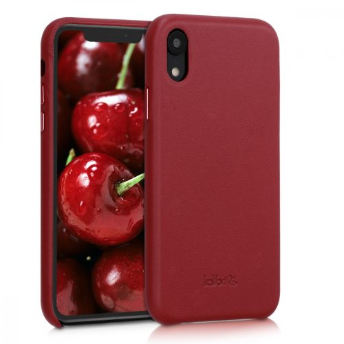 Husa pentru Apple iPhone XR, Piele naturala, Rosu, 45955.09