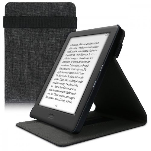 Husa pentru Kobo Glo HD / Touch 2.0, Textil, Gri, 51512.01