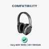 Set 2 Perne de urechi pentru casti Sony MDR-1000X/WH-1000XM2, Kwmobile, Gri, Piele ecologica, 46415.22