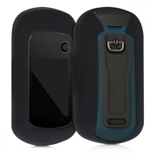 Husa de protectie pentru GPS Garmin eTrex 22x/eTrex 32x, Kwmobile, Negru, Silicon, 51687.01