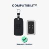 Husa Cheie Auto pentru Renault / Dacia - 4 Butoane - Keyless Go, Piele ecologica, Multicolor, 44637.37