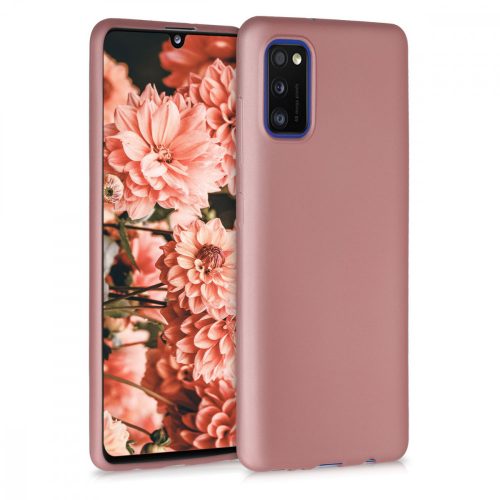 Husa pentru Samsung Galaxy A41, Silicon, Rose Gold, 52254.31