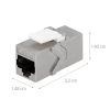 Set 12 Mufe pentru cabluri Ethernet RJ45 si Cat 6A, Kwmobile, Argintiu, Metal, 52348.01.12