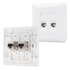 Set 12 Mufe pentru cabluri Ethernet RJ45 si Cat 6A, Kwmobile, Argintiu, Metal, 52348.01.12