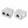 Set 2 Splittere cablu retea RJ45 mama la 2 porturi mama Cat5/Cat6, Kwmobile, Argintiu, Metal, 52349.01.35