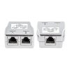 Set 2 Splittere cablu retea RJ45 mama la 2 porturi mama Cat5/Cat6, Kwmobile, Argintiu, Metal, 52349.01.35