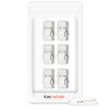 Set 12 Mufe pentru cabluri Ethernet RJ45 si Cat 6A, Kwmobile, Argintiu, Metal, 52348.01.06