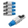 Set 4 Mufe CAT8 RJ-45 pentru cabluri Ethernet CAT8 ecranate, Kwmobile, Multicolor, Metal, 52519.04