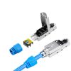 Set 4 Mufe CAT8 RJ-45 pentru cabluri Ethernet CAT8 ecranate, Kwmobile, Multicolor, Metal, 52519.04