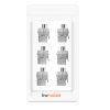 Set 6 Mufe CAT8 de 40 Gbit pentru cabluri Ethernet RJ45, Kwmobile, Argintiu, Metal, 52517.06