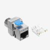 Set 24 Mufe CAT8 de 40 Gbit pentru cabluri Ethernet RJ45, Kwmobile, Argintiu, Metal, 52517.24