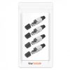 Set 4 Mufe CAT6A RJ-45 pentru cabluri Ethernet CAT6A ecranate, Kwmobile, Argintiu/Negru, Metal, 52520.04