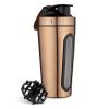 Shaker pentru proteine din otel inoxidabil Navaris, 750 ml, Gold, 52703.2.27